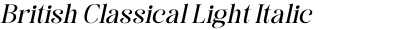 British Classical Light Italic